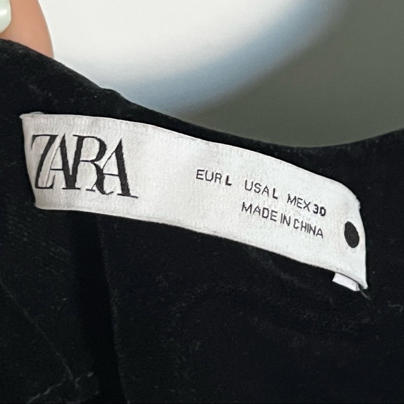 Zara black velvet cami dress - Picture 4 of 4